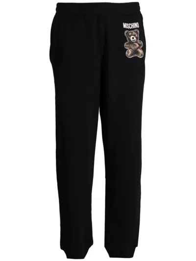 Moschino Teddy Bear-print Track Pants In Black