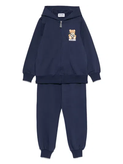 Moschino Kids' Teddy Bear-print Tracksuit In Blue