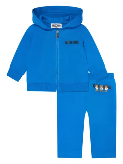 Moschino Babies' Teddy Bear-print Tracksuit In Blue