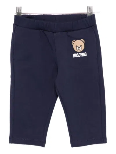 Moschino Babies' Teddy Bear-print Tracksuit Bottoms In Blue