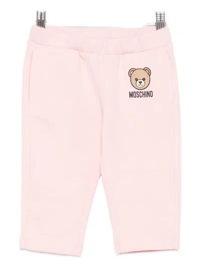 Moschino Babies' Teddy Bear-print Tracksuit Bottoms In Pink