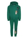 Moschino Teddy Bear-print Tracksuit Set In Green