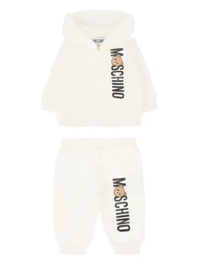 Moschino Babies' Teddy Bear-print Tracksuit Set In White