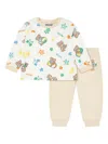 Moschino Teddy Bear-print Trouser Set In Neutrals