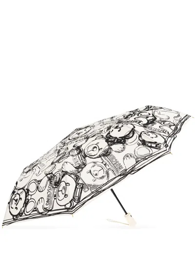Moschino Teddy Bear-print Umbrella In White