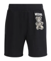 Moschino Logo Sweatpants Shorts In Black