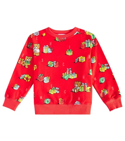 MOSCHINO TEDDY BEAR PRINTED COTTON SWEATSHIRT