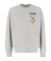 Moschino Teddy Bear Graphic Print Sweatshirt In White