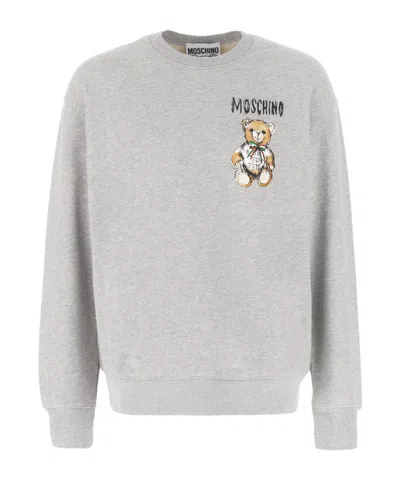 MOSCHINO MOSCHINO TEDDY BEAR PRINTED CREWNECK SWEATSHIRT