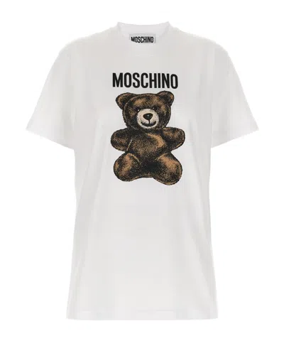 MOSCHINO MOSCHINO TEDDY BEAR-PRINTED CREWNECK T-SHIRT