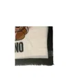 Moschino Teddy Bear Printed Scarf In Nude