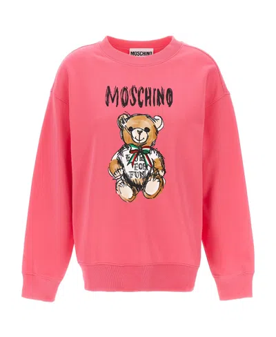 Moschino Teddy Bear Sweatshirt In Pink