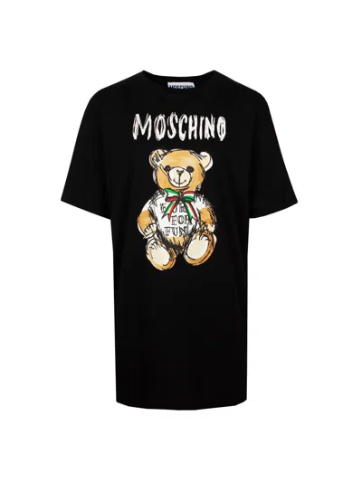 MOSCHINO TEDDY BEAR PRINTED T-SHIRT DRESS