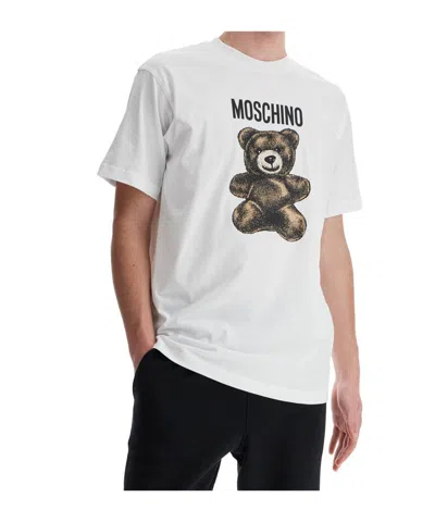 MOSCHINO MOSCHINO TEDDY BEAR PRINTED CREWNECK T-SHIRT