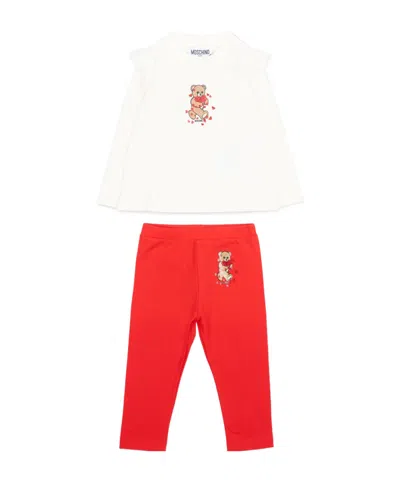 Moschino Teddy Bear Ruffled Tracksuit In Multi