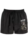 Moschino Teddy Bear Print Swim Shorts In Black