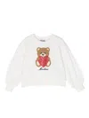Moschino Teddy Bear Sequin-embellished Sweatshirt In 白色