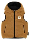 Moschino Teddy Bear Sherling Vest In Brown