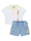 Moschino Teddy Bear Short Set In White