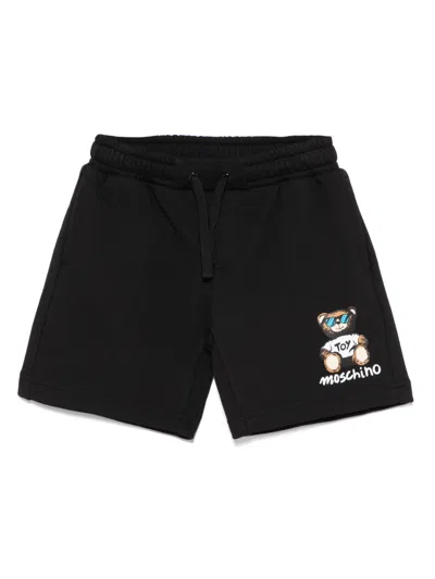 Moschino Kids' Teddy Bear Shorts In Black