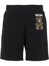 Moschino Logo Sweatpants Shorts In Black  