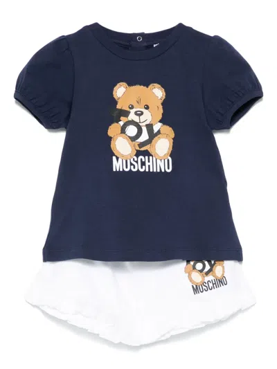 Moschino Teddy Bear Shorts Set In ブルー