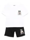 Moschino Teddy Bear Shorts Set In White