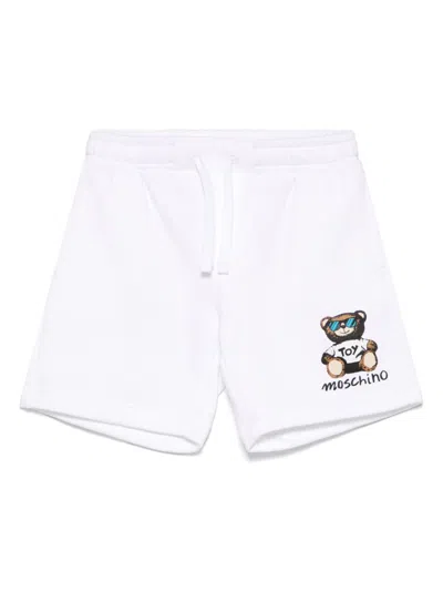 Moschino Kids' Teddy Bear Shorts In White