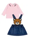 Moschino Teddy Bear Skirt Set In Pink