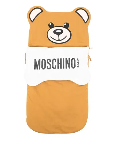 Moschino Teddy Bear Sleep Bag In Neutrals