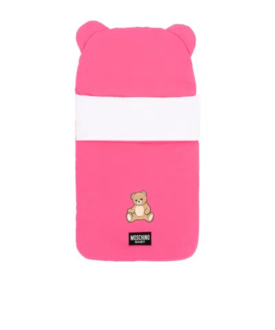 Moschino Teddy Bear Sleep Bag In Pink