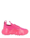 Moschino Logo-patch Leather Sneakers In Pink