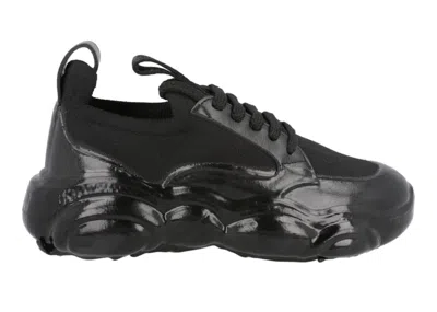 Pre-owned Moschino Teddy Bear Sole (women's) Sneakers In Black