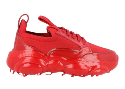 Pre-owned Moschino Teddy Bear Sole (women's) Sneakers In Red