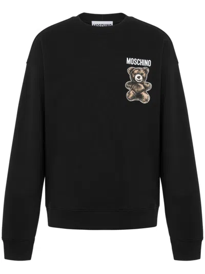 Moschino Teddy Bear Sweatshirt In Black