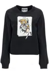 Moschino Printed Cotton Jersey Sweatshirt In Black