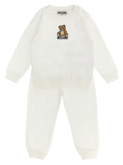 Moschino Babies'  Teddy Bear Sweatshirt + Joggers Set In White