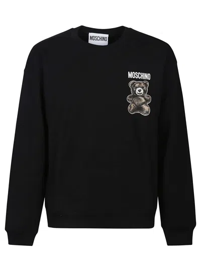 Moschino Teddy Bear Sweatshirt In Nero Fantasia