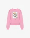Moschino Printed Cotton Jersey Sweatshirt In Pink