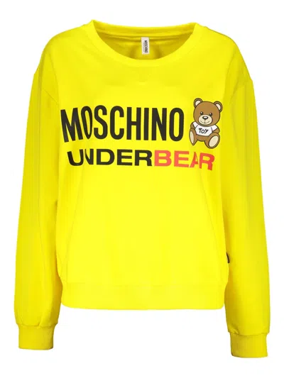 Moschino Teddy Bear Sweatshirt In Yellow