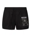 Moschino Teddy Bear Print Swim Shorts In Black