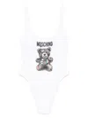 Moschino Teddy Bear Swimsuit With Print In White