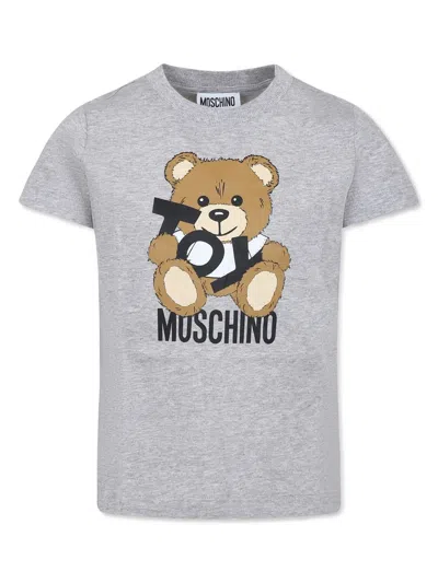 Moschino Kids' Teddy Bear T-shirt In 灰色