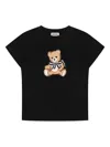 Moschino Kids' Teddy-bear T-shirt In Black