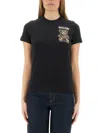 Moschino Organic Jersey T-shirt Little Teddy Bear In Black
