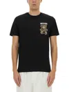 Moschino Black Cotton T-shirt With Bear Print In Black