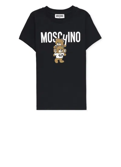Moschino Kids' Teddy Bear T-shirt In Black