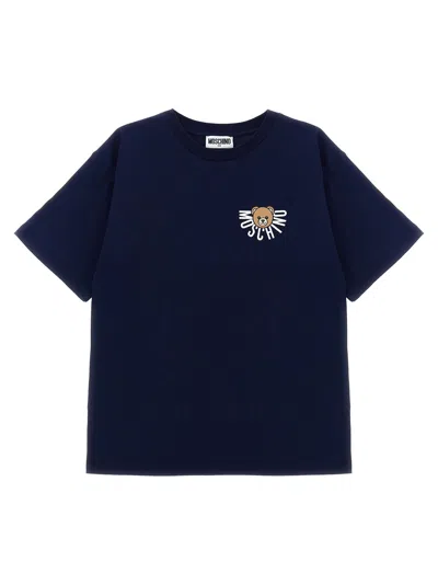 Moschino Kids'  Teddy Bear T-shirt In Blue