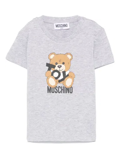 Moschino Babies' Teddy Bear T-shirt In Grey