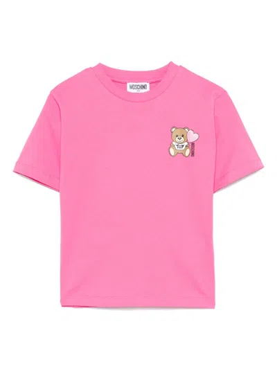 Moschino Kids' Teddy Bear T-shirt In Pink
